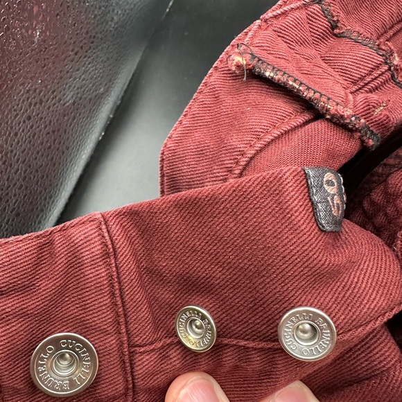 Brunello Cucinelli Deep Red Traditional Fit Denim EU50 - Picture 7 of 8